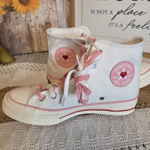 Converse Shoes - Converse Kids White and Pink High-Top Sneakers